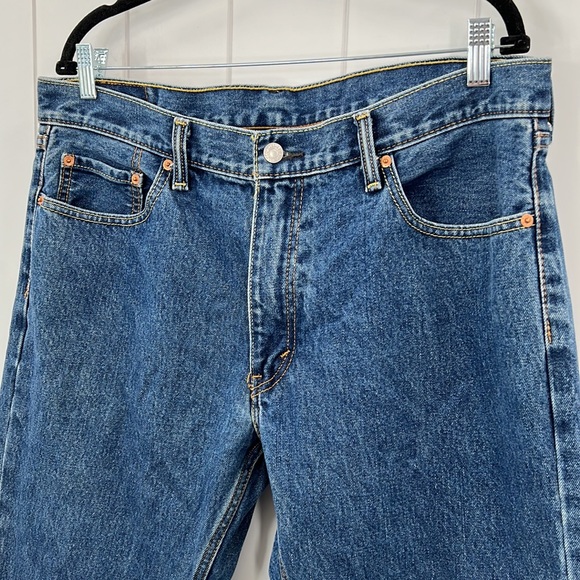 Levi’s 559 Denim Blue Jeans Relaxed Fit Straight Leg Zip Fly 36 x 30 - Picture 4 of 14